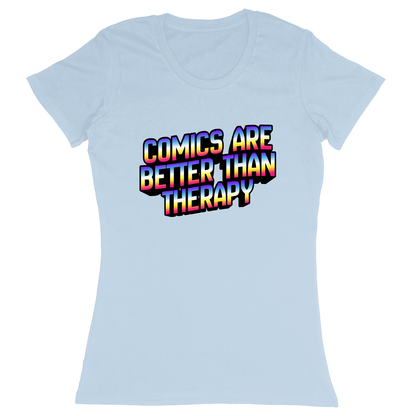 Premium Ladies Fitted Soft T-Shirt - Light Blue - front