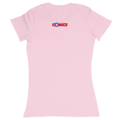 Premium Ladies Fitted Soft T-Shirt - Light Pink - back