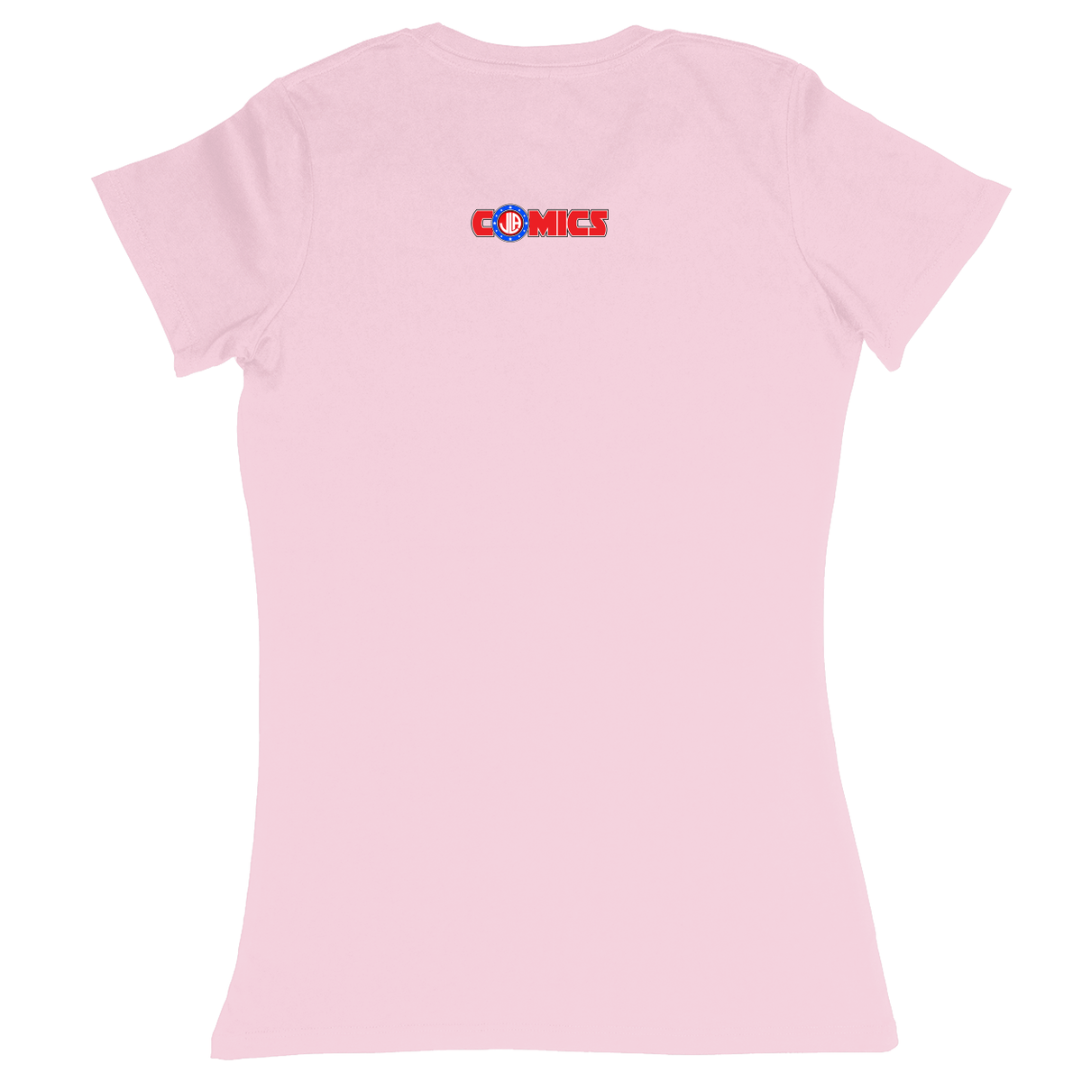Premium Ladies Fitted Soft T-Shirt - Light Pink - back