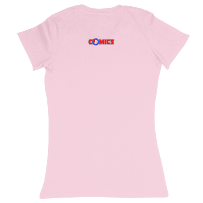 Premium Ladies Fitted Soft T-Shirt - Light Pink - back