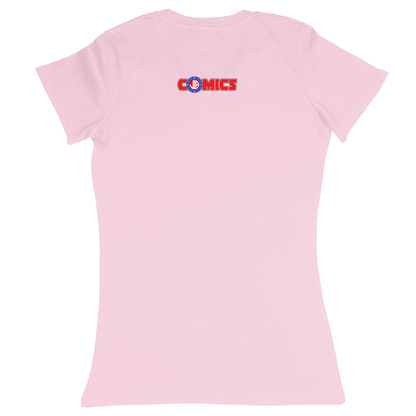 Premium Ladies Fitted Soft T-Shirt - Light Pink - back