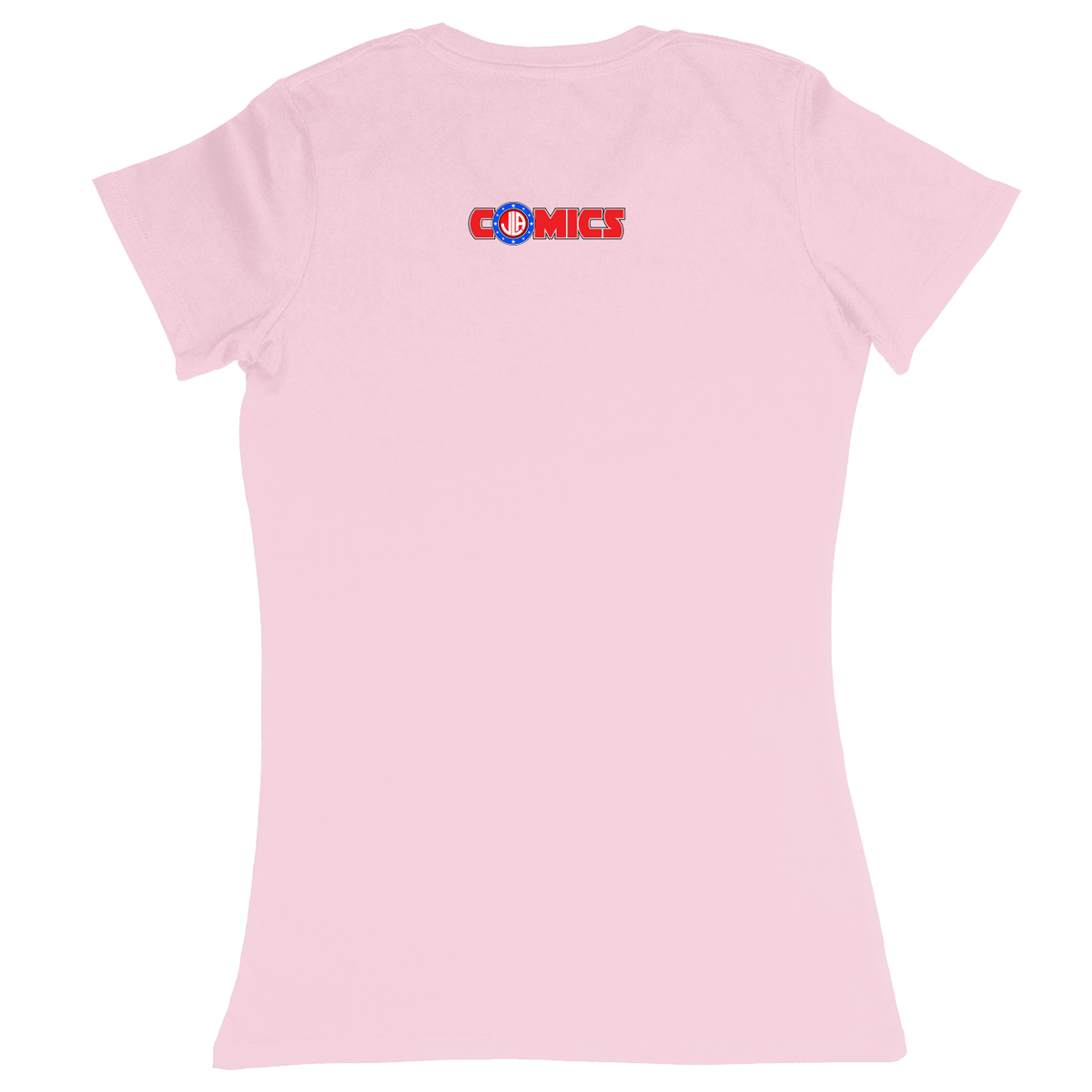 Premium Ladies Fitted Soft T-Shirt - Light Pink - back