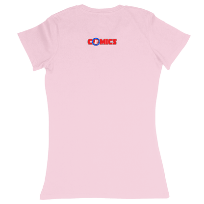 Premium Ladies Fitted Soft T-Shirt - Light Pink - back