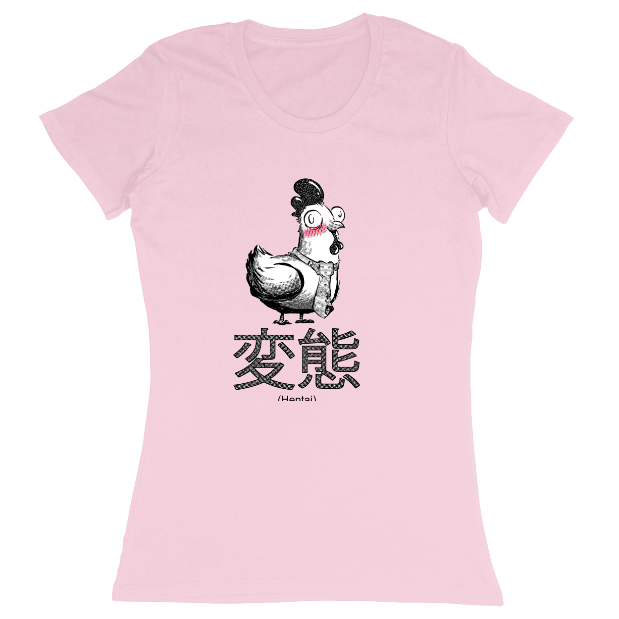 Premium Ladies Fitted Soft T-Shirt - Light Pink - front