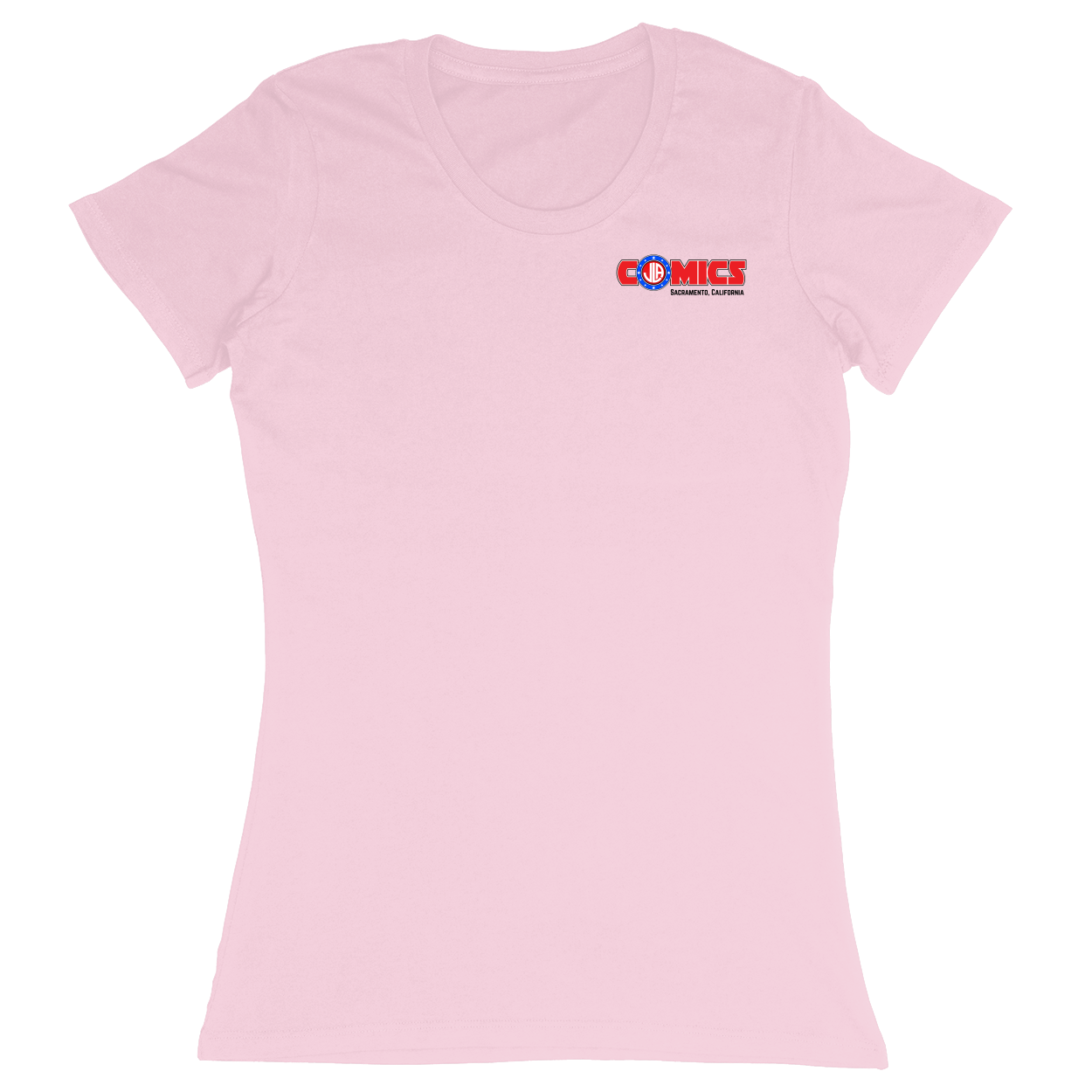 Premium Ladies Fitted Soft T-Shirt - Light Pink - front