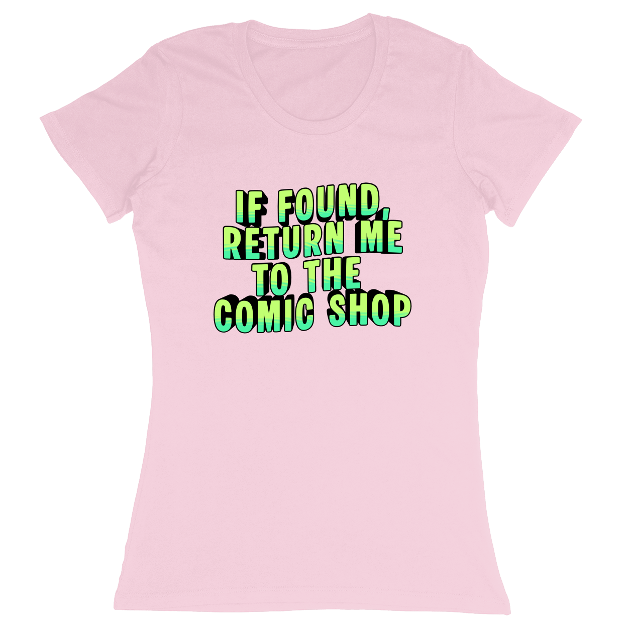 Premium Ladies Fitted Soft T-Shirt - Light Pink - front