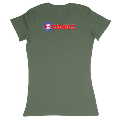 Premium Ladies Fitted Soft T-Shirt - Military Green - back