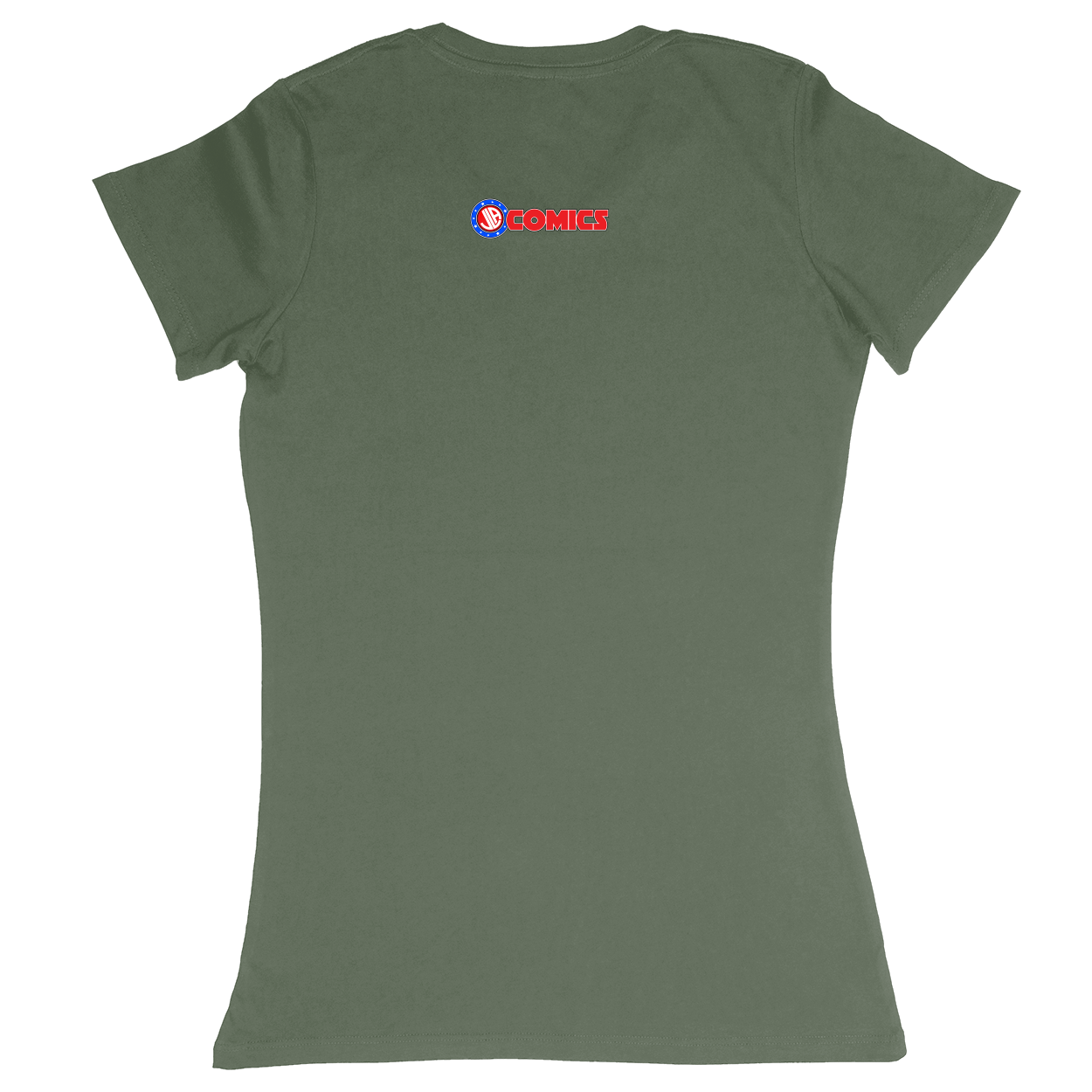 Premium Ladies Fitted Soft T-Shirt - Military Green - back