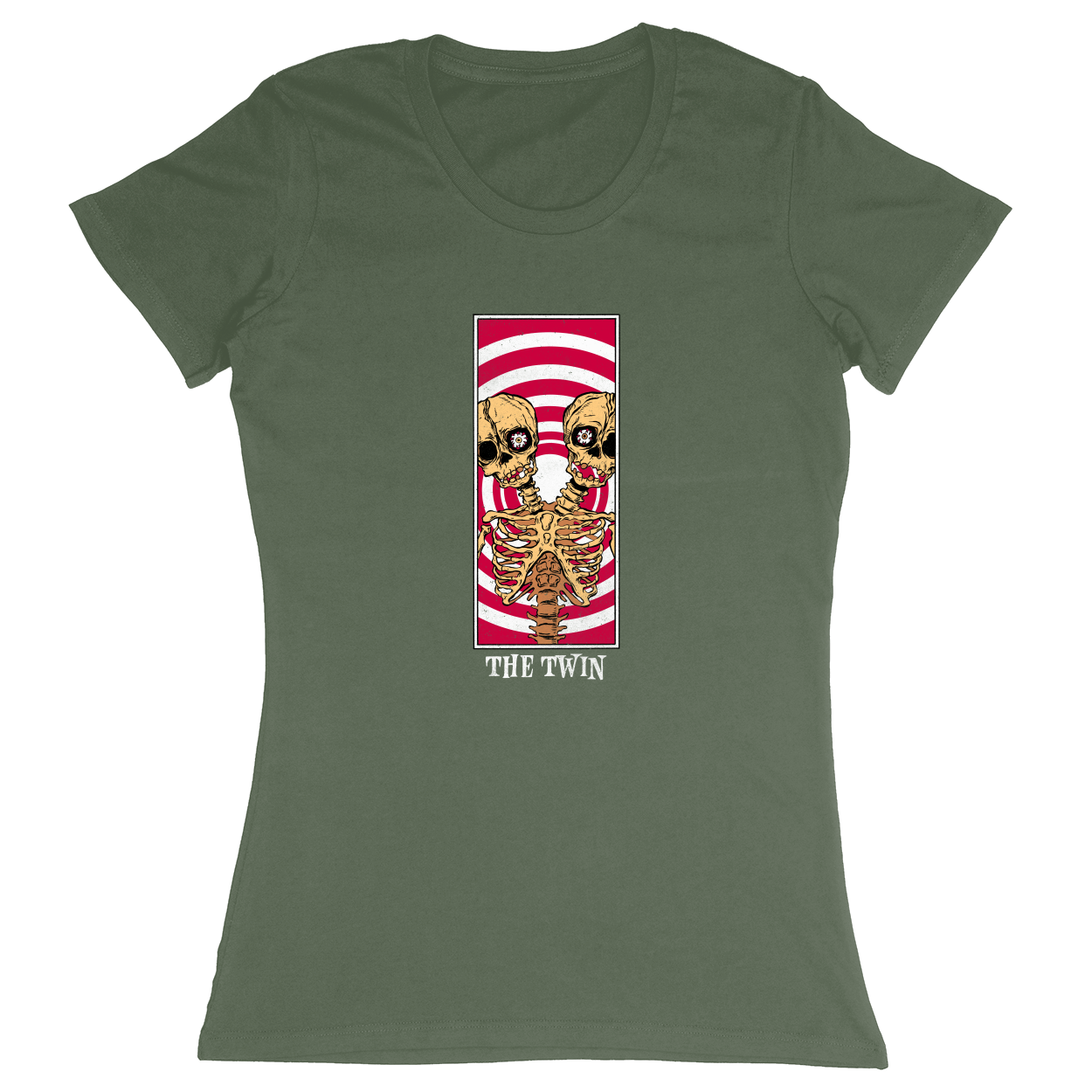 Premium Ladies Fitted Soft T-Shirt - Military Green - front