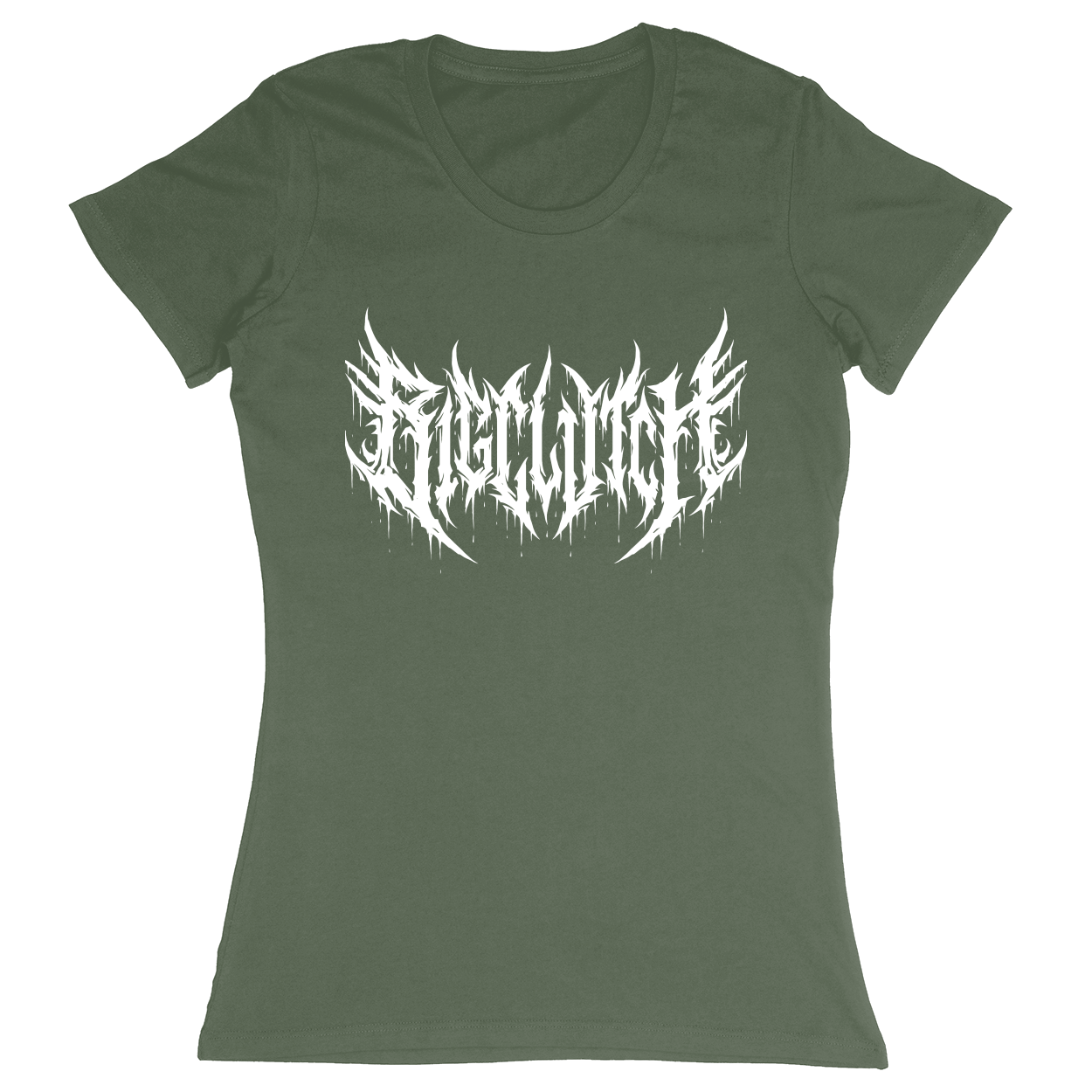 Premium Ladies Fitted Soft T-Shirt - Military Green - front