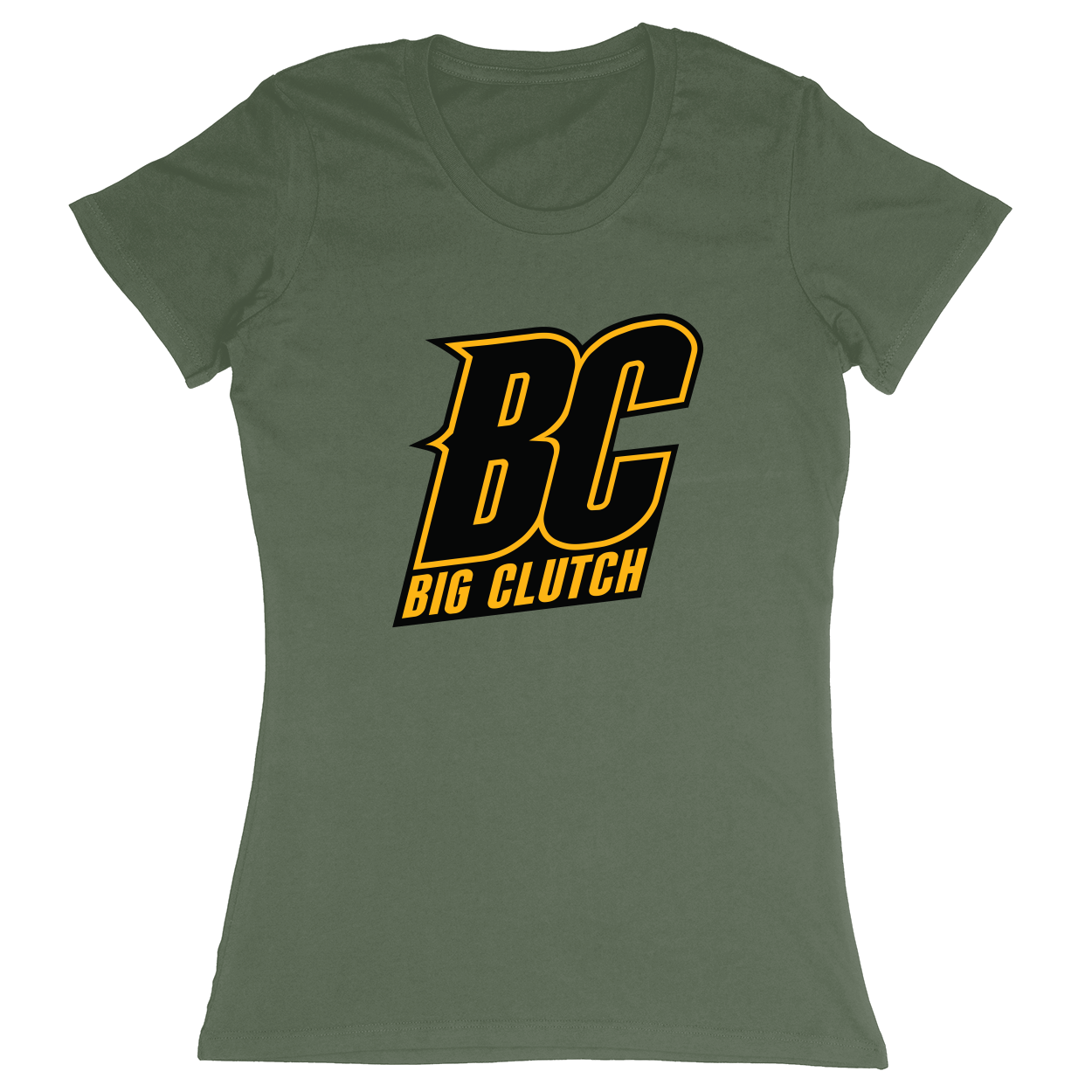 Premium Ladies Fitted Soft T-Shirt - Military Green - front