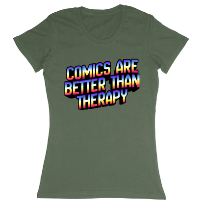 Premium Ladies Fitted Soft T-Shirt - Military Green - front