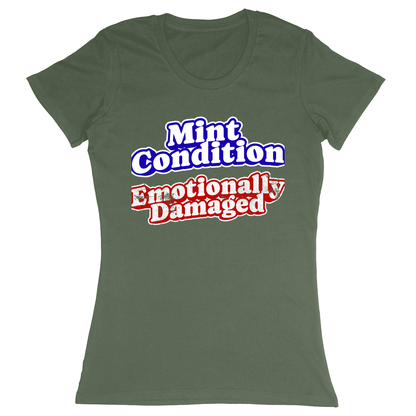 Premium Ladies Fitted Soft T-Shirt - Military Green - front