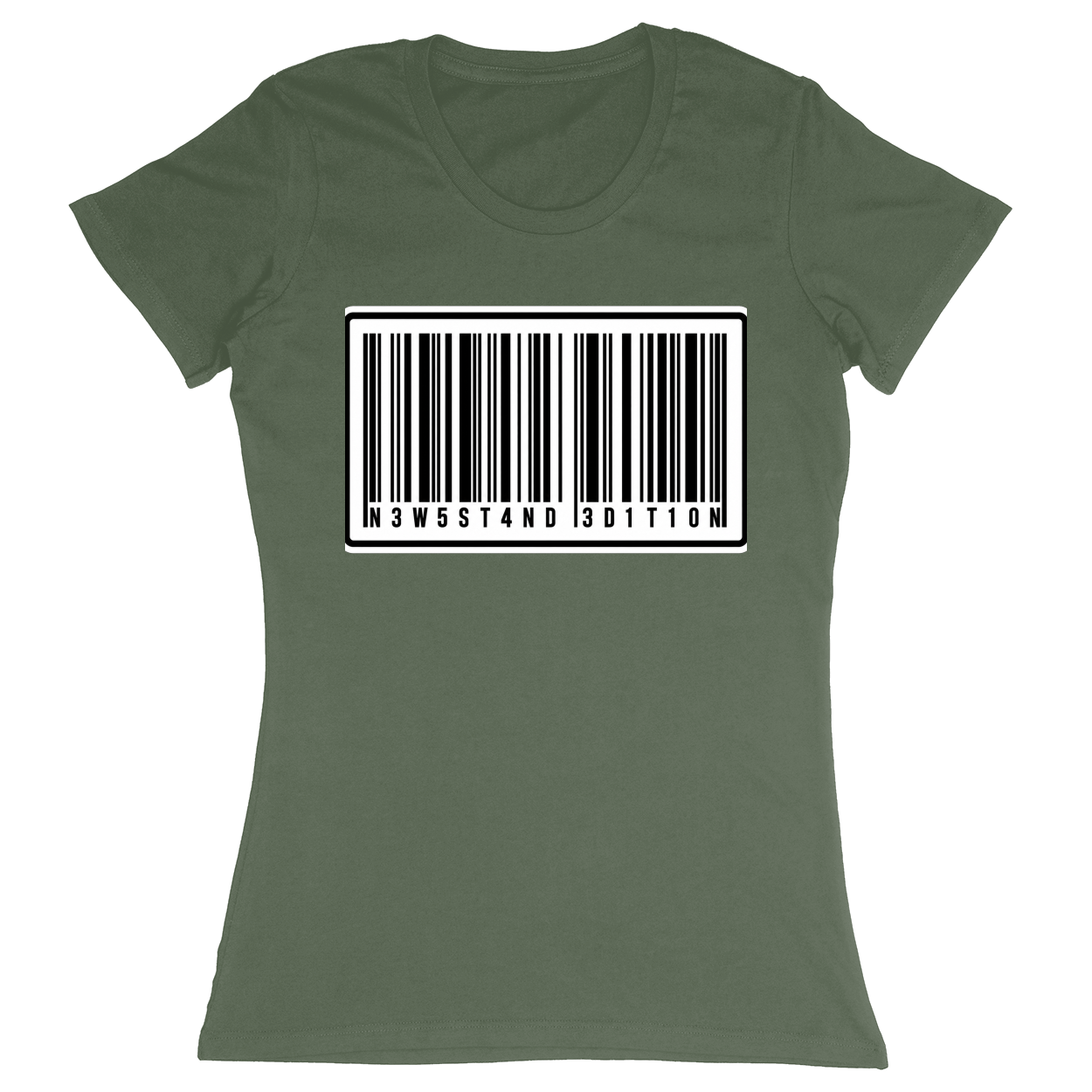 Premium Ladies Fitted Soft T-Shirt - Military Green - front***Military Green|||Premium Ladies Fitted Soft T-Shirt
