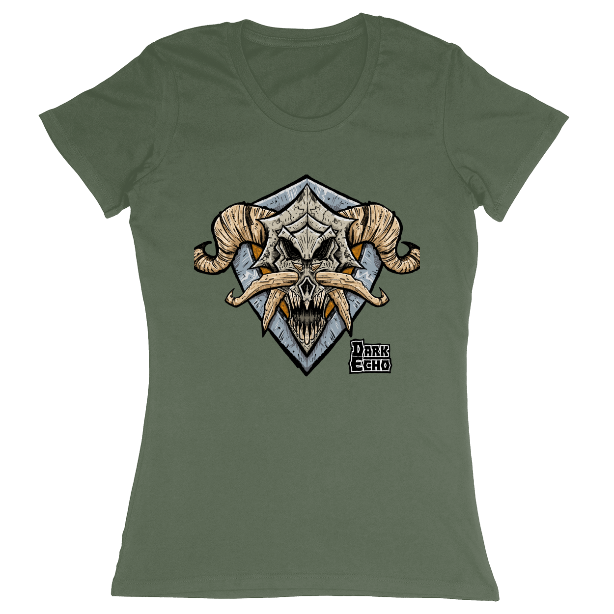 Premium Ladies Fitted Soft T-Shirt - Military Green - front