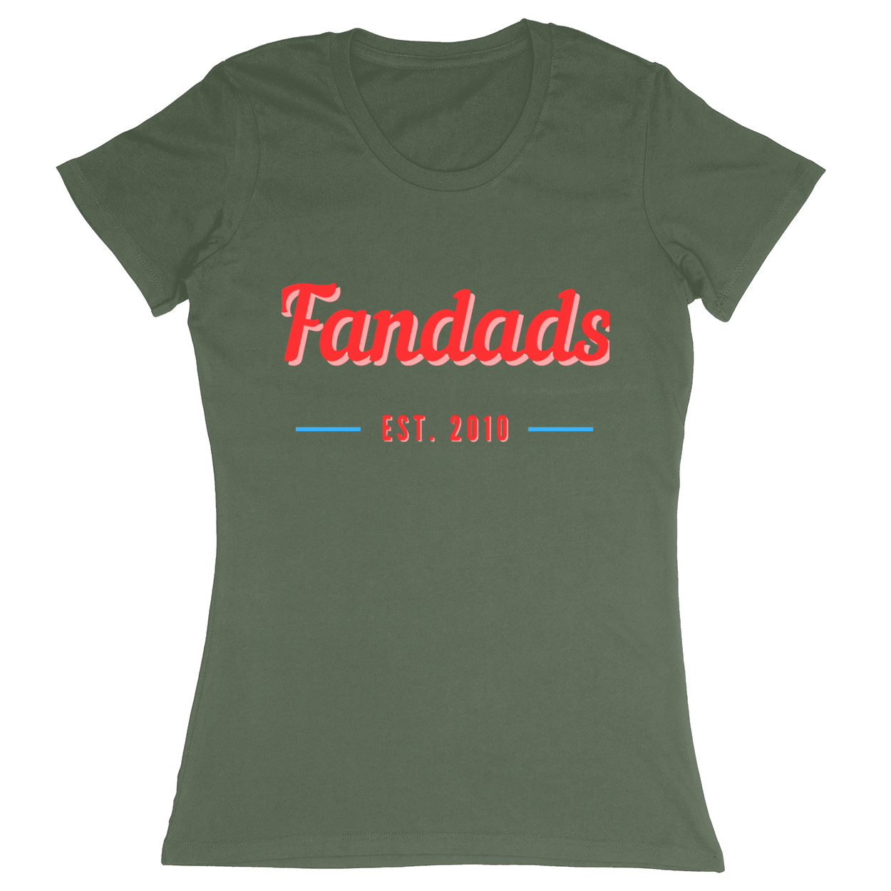 Premium Ladies Fitted Soft T-Shirt - Military Green - front