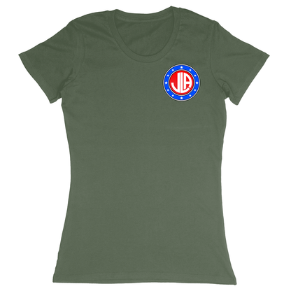 Premium Ladies Fitted Soft T-Shirt - Military Green - front