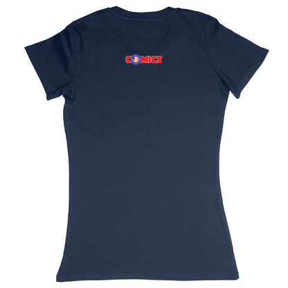 Premium Ladies Fitted Soft T-Shirt - Navy - back