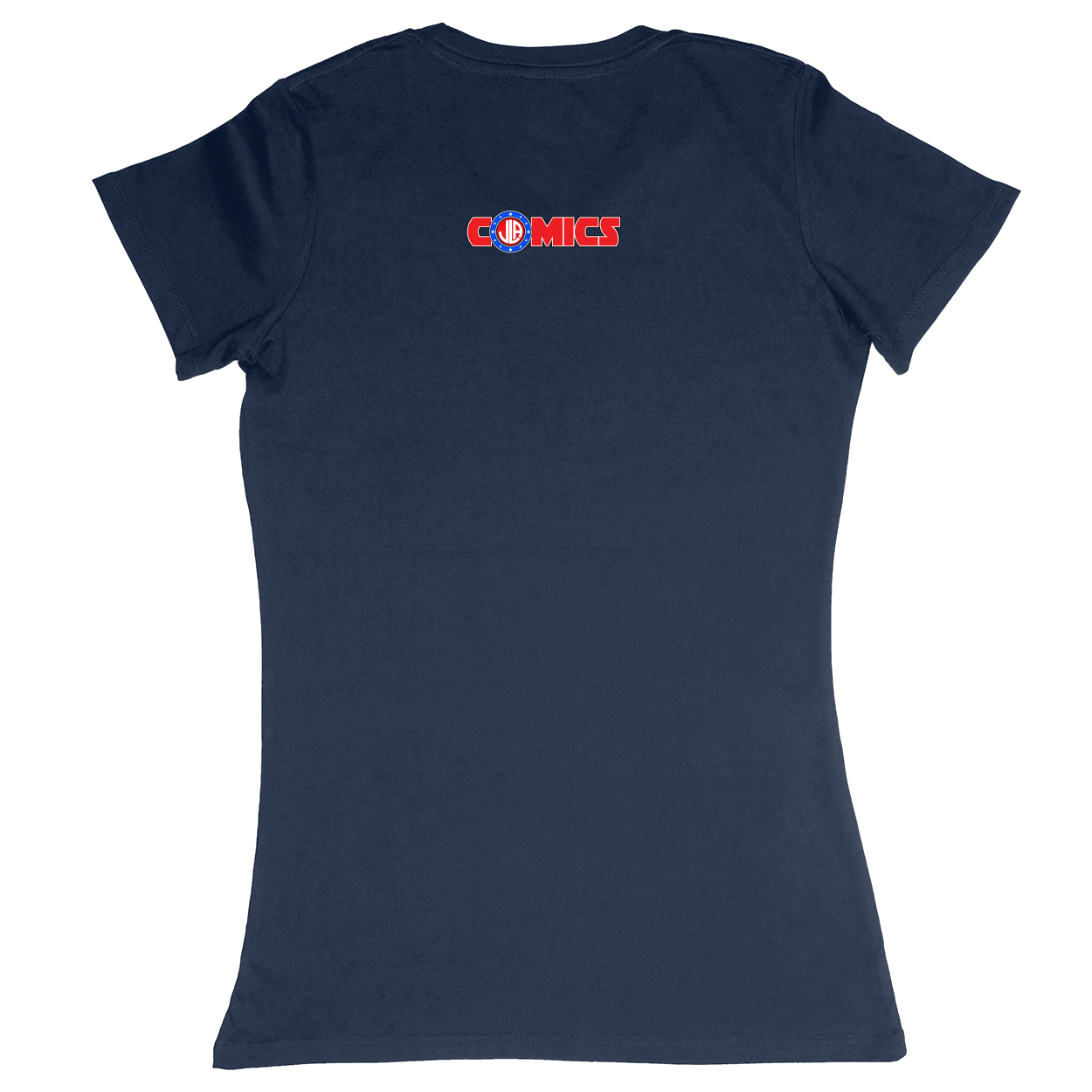 Premium Ladies Fitted Soft T-Shirt - Navy - back