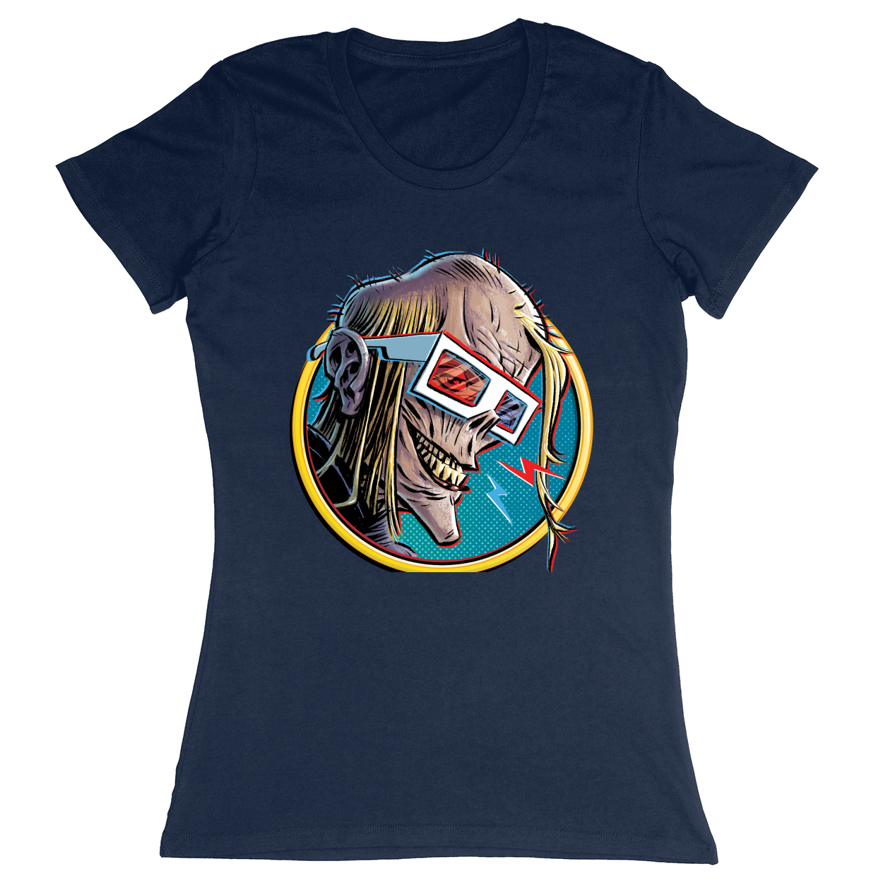 Premium Ladies Fitted Soft T-Shirt - Navy - front