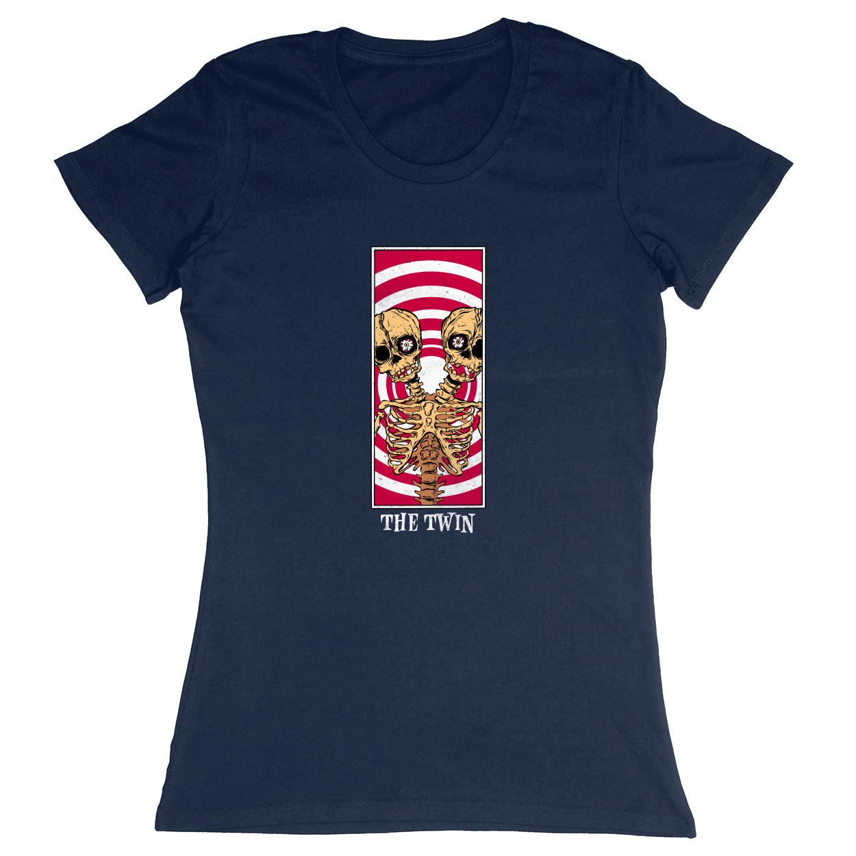 Premium Ladies Fitted Soft T-Shirt - Navy - front
