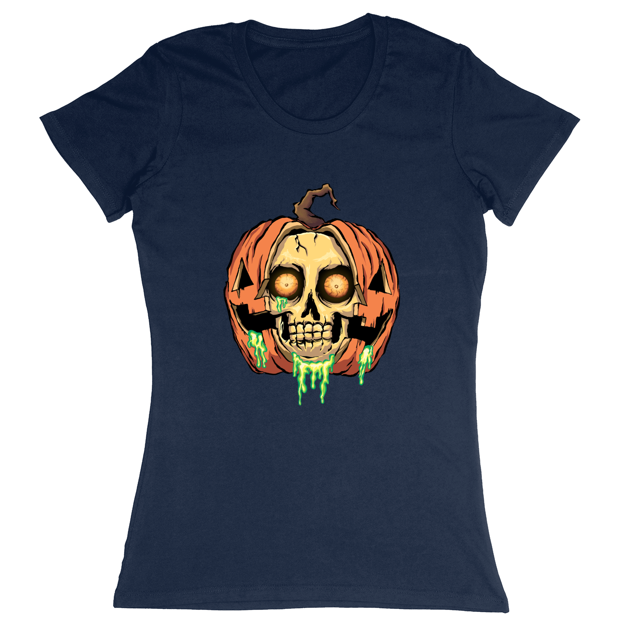 Premium Ladies Fitted Soft T-Shirt - Navy - front