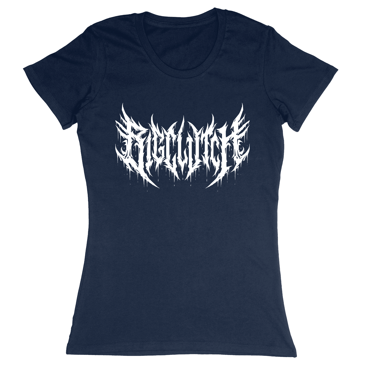 Premium Ladies Fitted Soft T-Shirt - Navy - front