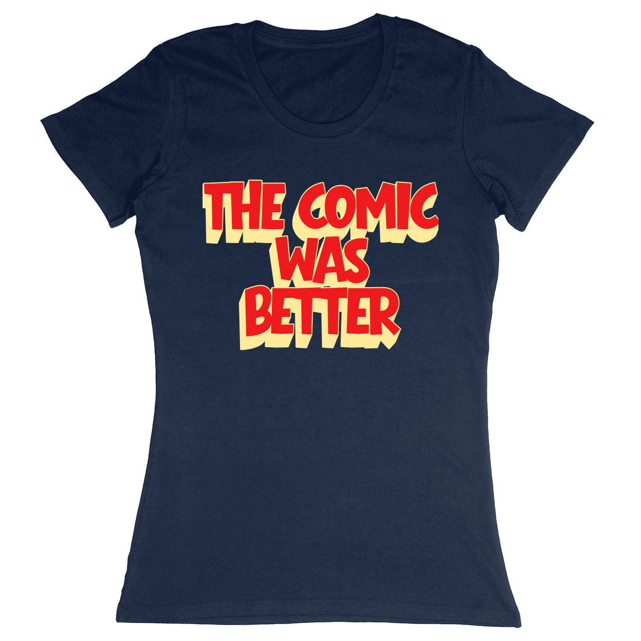 Premium Ladies Fitted Soft T-Shirt - Navy - front