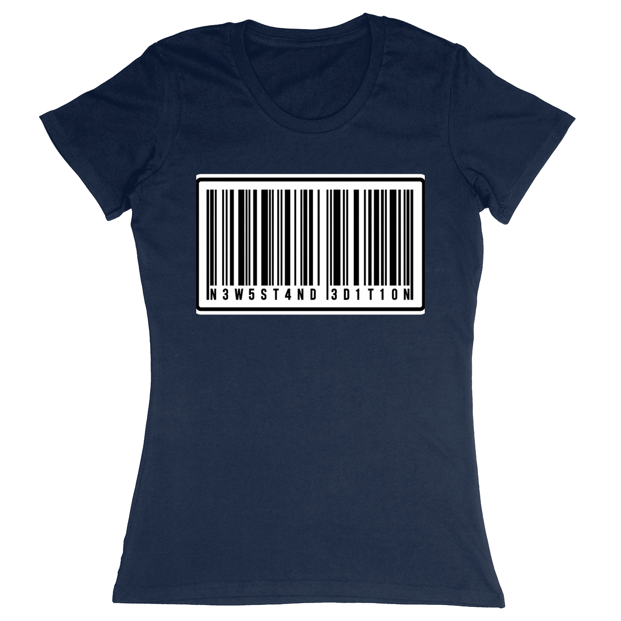 Premium Ladies Fitted Soft T-Shirt - Navy - front