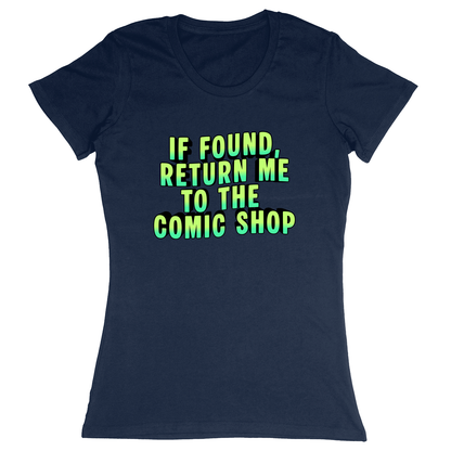 Premium Ladies Fitted Soft T-Shirt - Navy - front