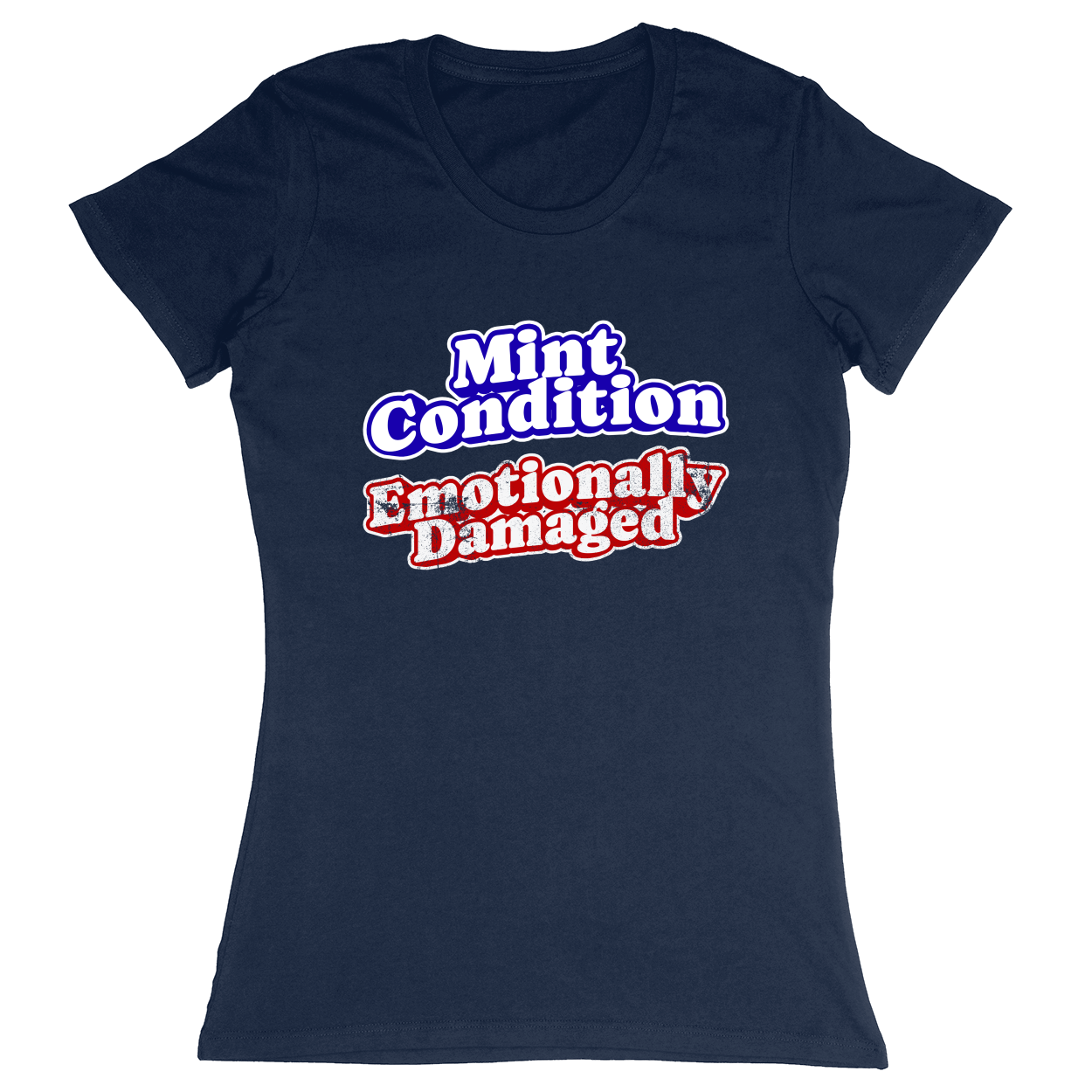 Premium Ladies Fitted Soft T-Shirt - Navy - front