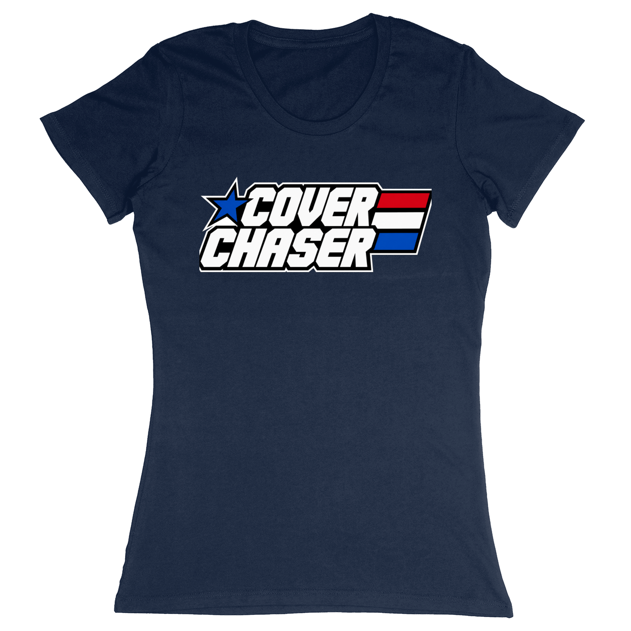 Premium Ladies Fitted Soft T-Shirt - Navy - front