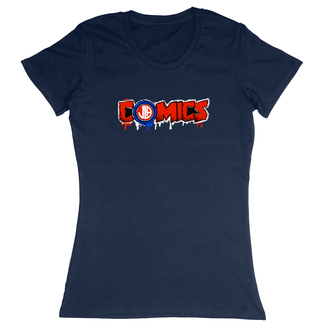 Premium Ladies Fitted Soft T-Shirt - Navy - front