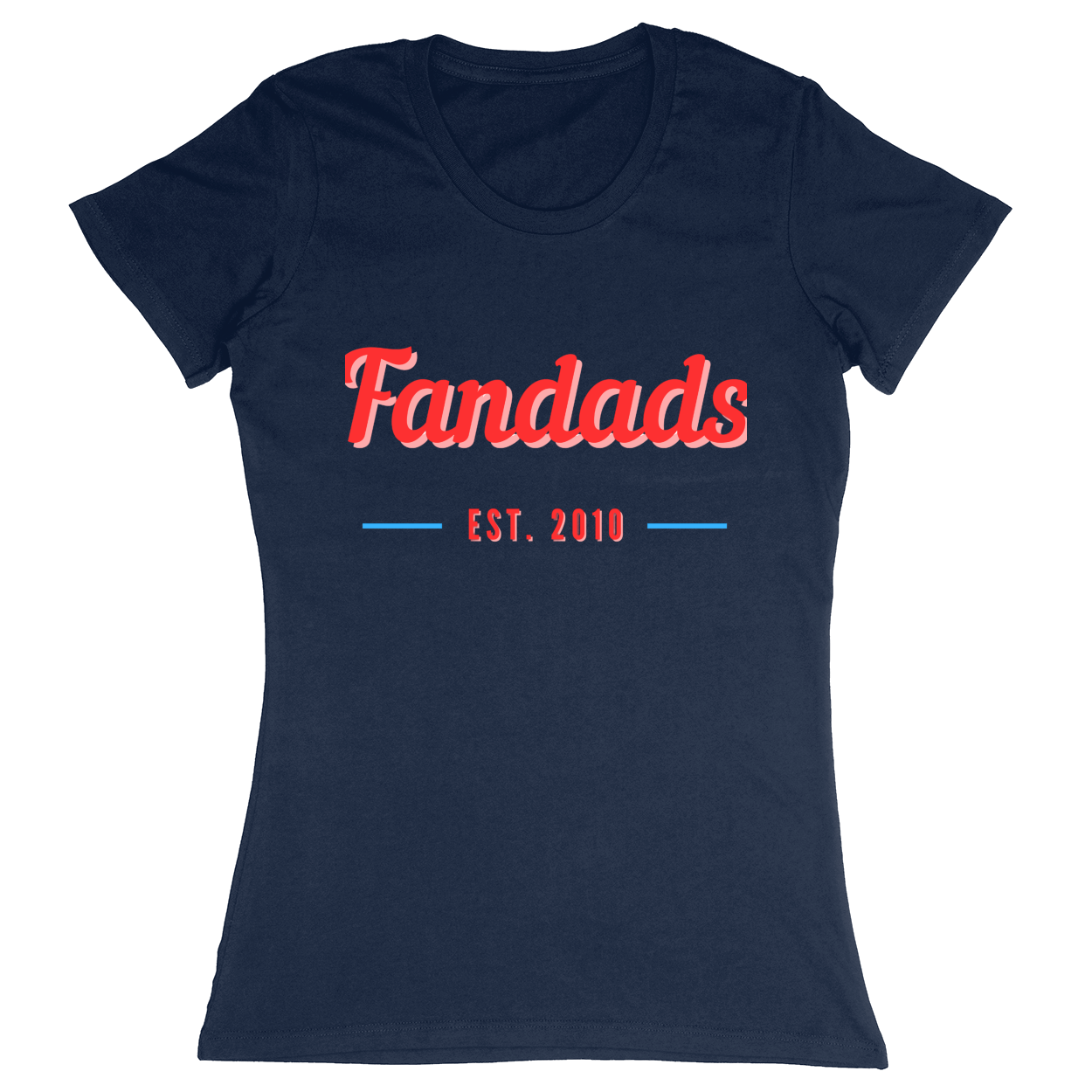 Premium Ladies Fitted Soft T-Shirt - Navy - front