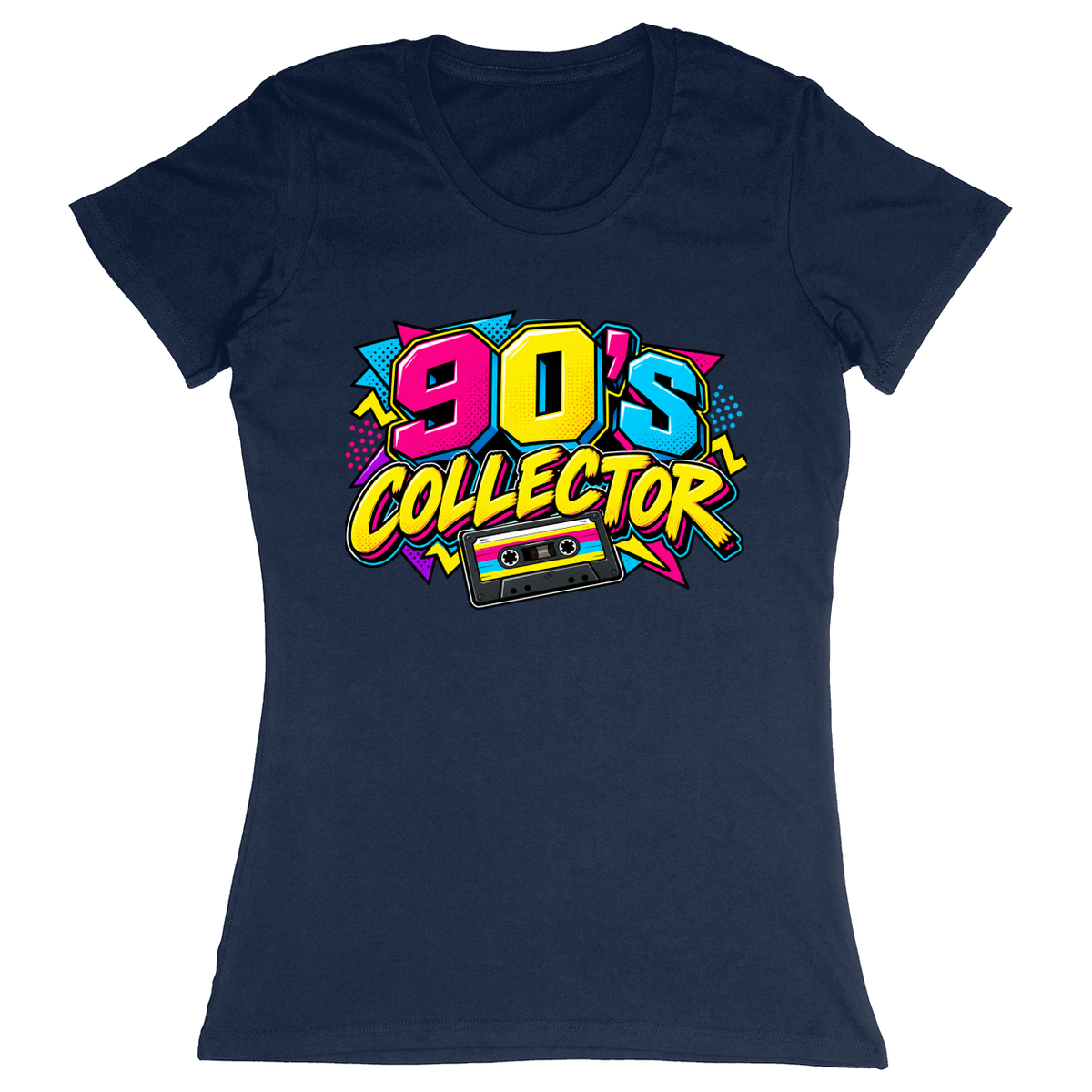 Premium Ladies Fitted Soft T-Shirt - Navy - front