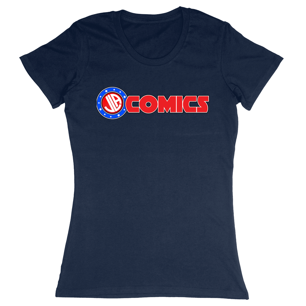Premium Ladies Fitted Soft T-Shirt - Navy - front