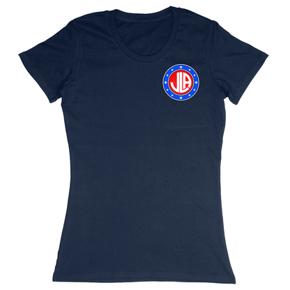 Premium Ladies Fitted Soft T-Shirt - Navy - front