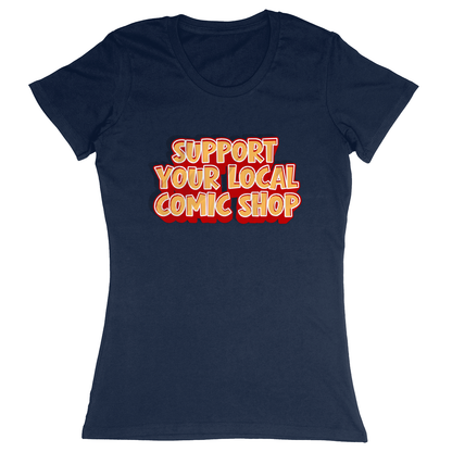 Premium Ladies Fitted Soft T-Shirt - Navy - front