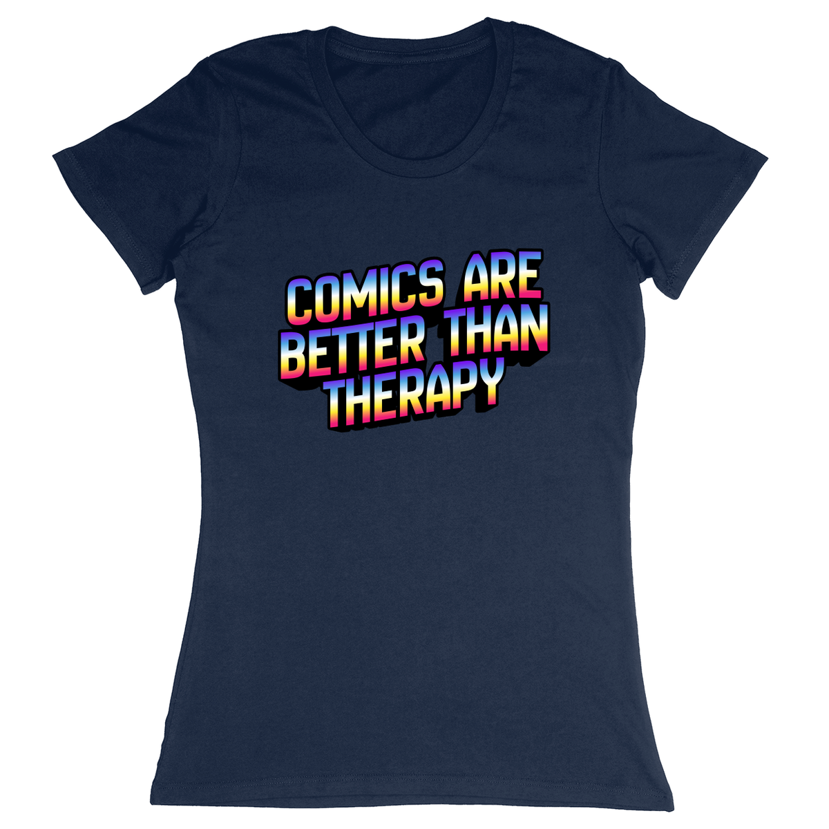 Premium Ladies Fitted Soft T-Shirt - Navy - front***Navy|||Premium Ladies Fitted Soft T-Shirt