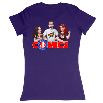 Premium Ladies Fitted Soft T-Shirt - Purple - back