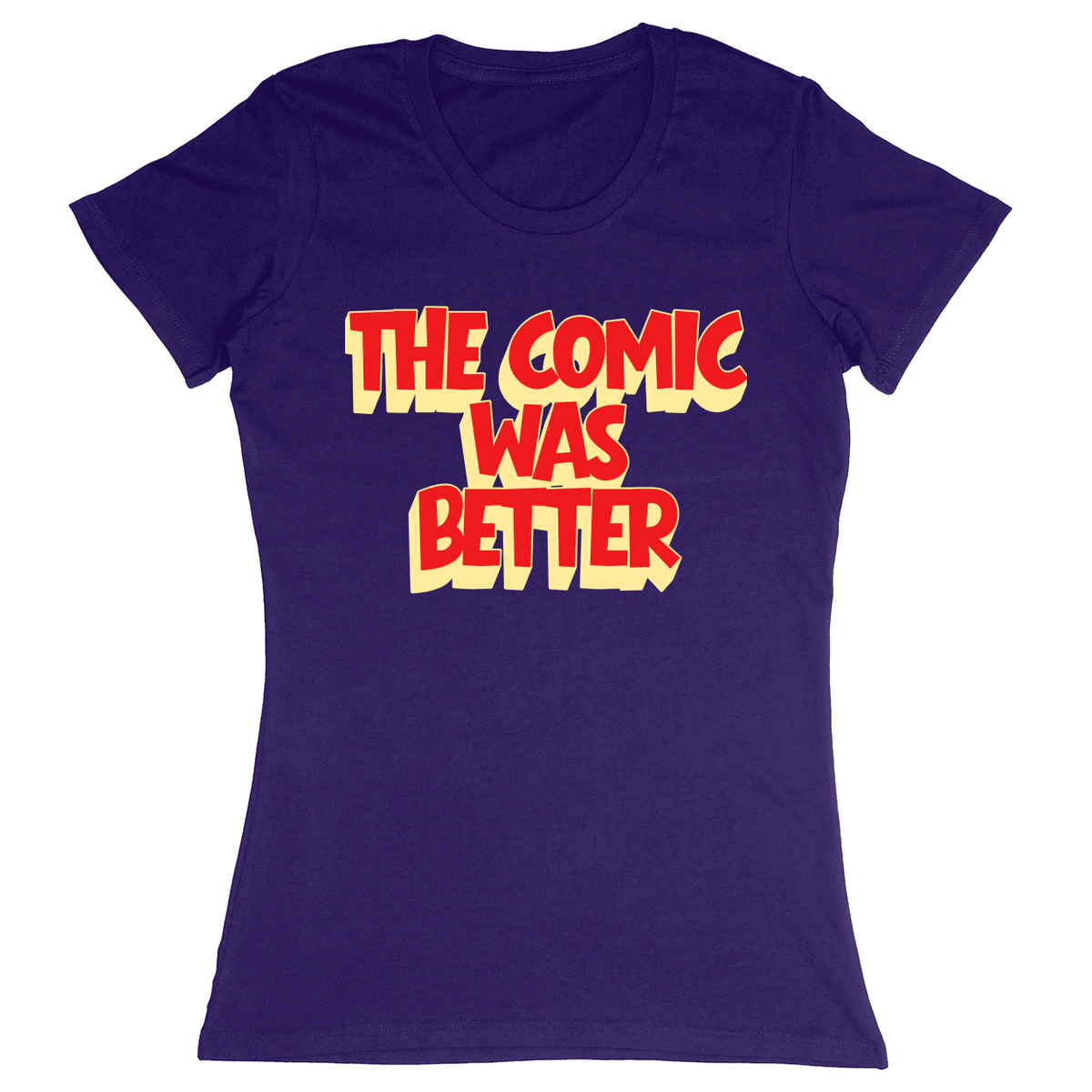 Premium Ladies Fitted Soft T-Shirt - Purple - front