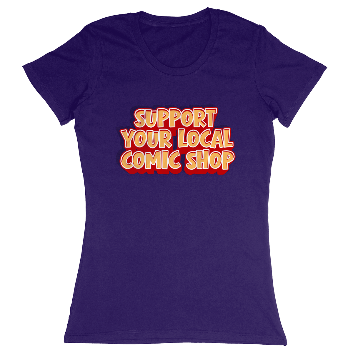 Premium Ladies Fitted Soft T-Shirt - Purple - front