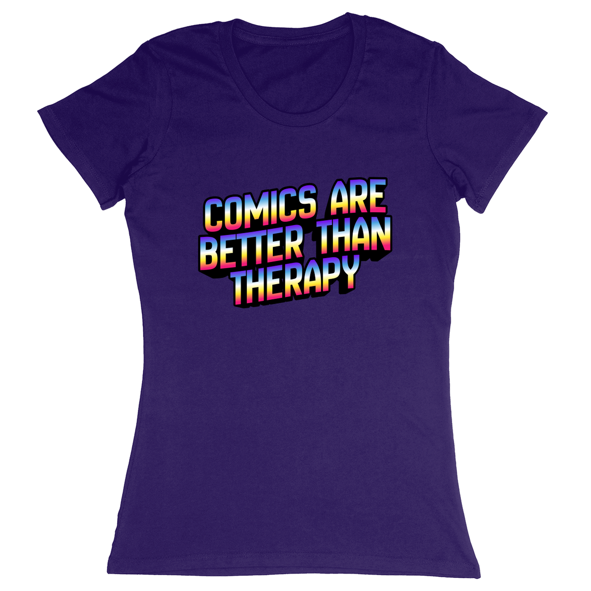 Premium Ladies Fitted Soft T-Shirt - Purple - front