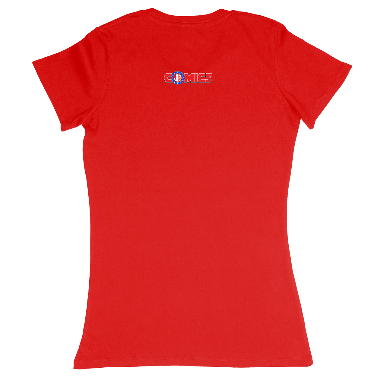 Premium Ladies Fitted Soft T-Shirt - Red - back***Red|||Premium Ladies Fitted Soft T-Shirt