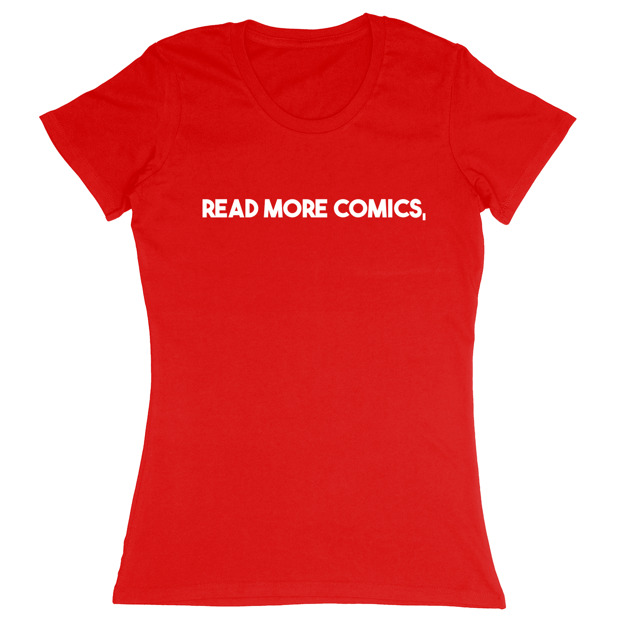 Premium Ladies Fitted Soft T-Shirt - Red - front