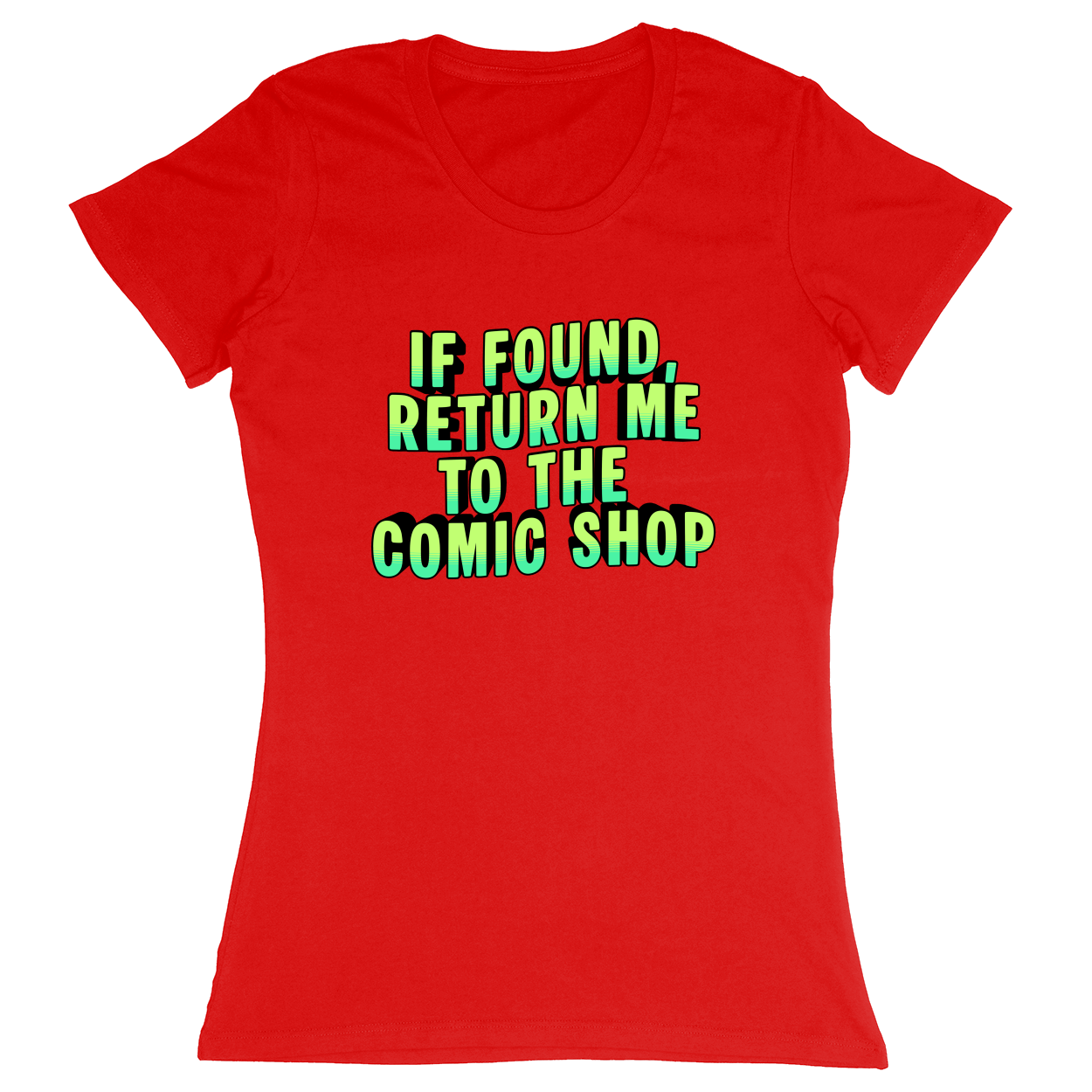 Premium Ladies Fitted Soft T-Shirt - Red - front