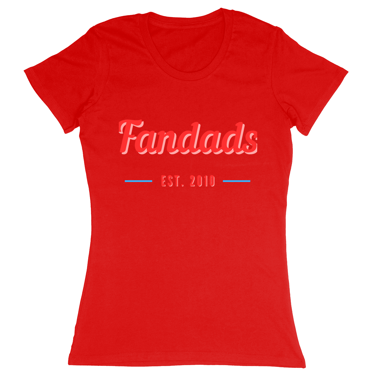 Premium Ladies Fitted Soft T-Shirt - Red - front