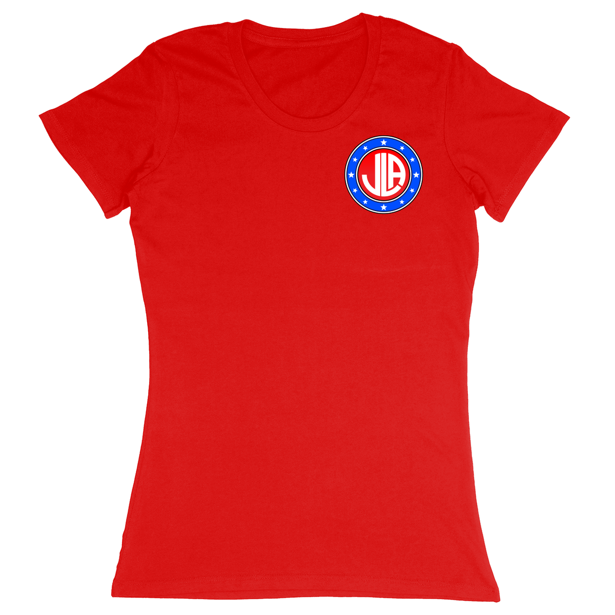 Premium Ladies Fitted Soft T-Shirt - Red - front