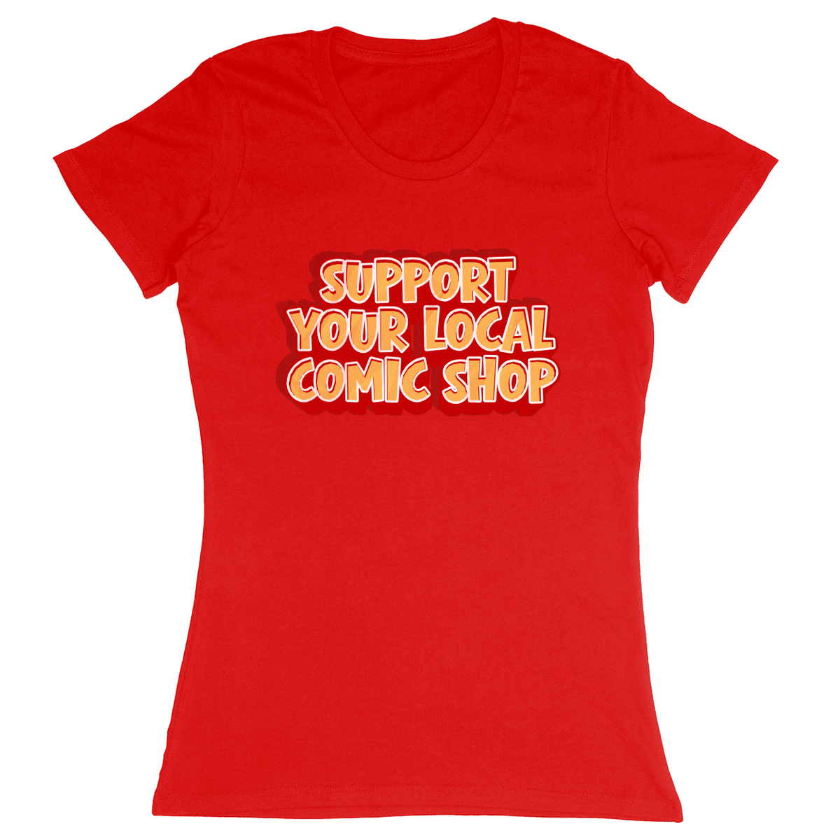 Premium Ladies Fitted Soft T-Shirt - Red - front