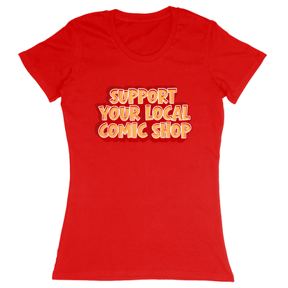 Premium Ladies Fitted Soft T-Shirt - Red - front